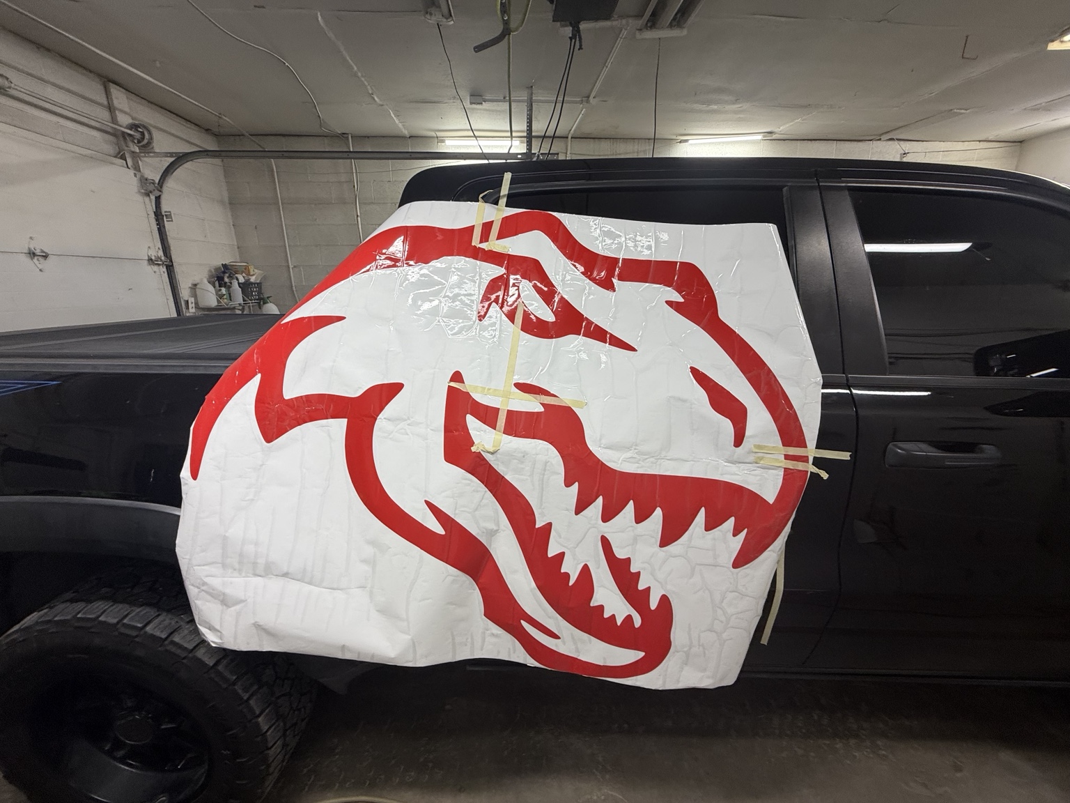 Custom vinyl graphic installation by Fine Time To Shine